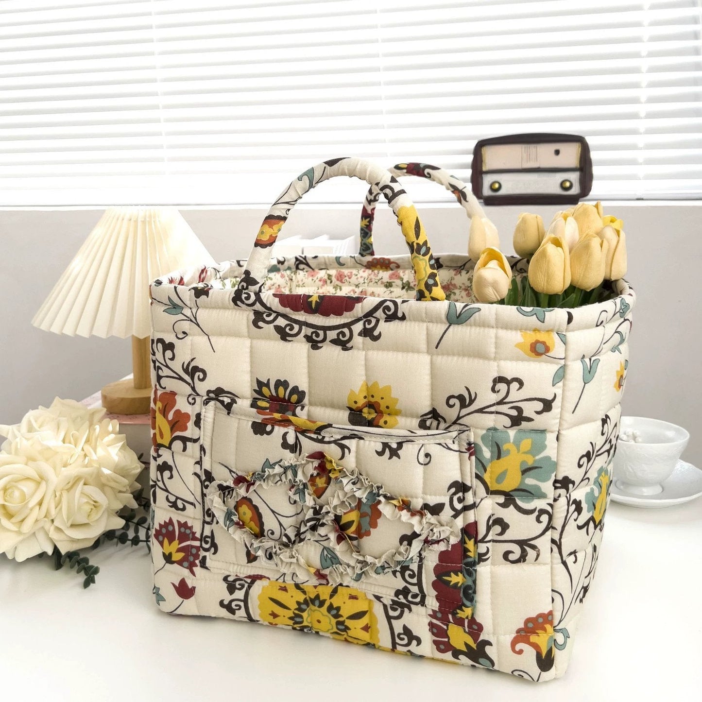 💐💥Boho Fabric Storage Basket🌸