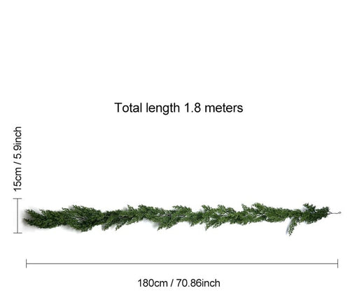 💥6 FT Artificial  Cypress Rattan – Real Touch Winter Greenery